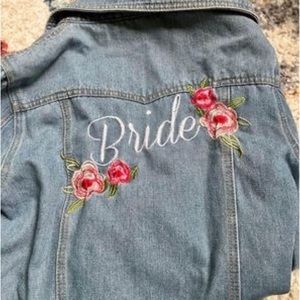 Embroidered Bride Denim Jacket